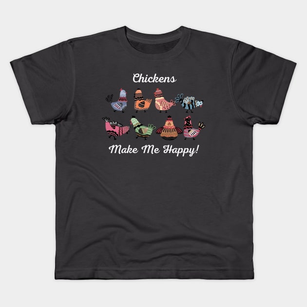 Chickens Kids T-Shirt by LylaLace Studio